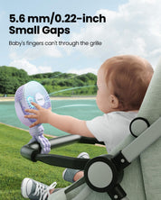 Gaiatop Mini Electric Fan with 360 Rotation, 5.5mm Gaps, Rechargeable Battery, 3 Speeds, Purple