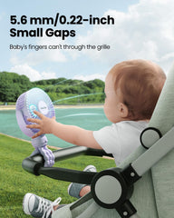 Gaiatop Mini Electric Fan with 360 Rotation, 5.5mm Gaps, Rechargeable Battery, 3 Speeds, Purple