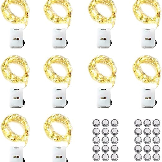10 Pack Battery Fairy Lights – 3M, 3 Modes, Waterproof