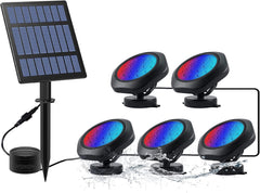 5-Pack Solar Waterproof LED Pond Lights – Super Bright IP68 Submersible for Aquarium & Garden