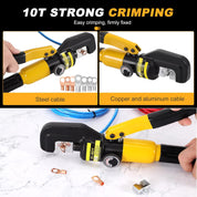 10 Ton Hydraulic Crimping Tool 4–70mm²