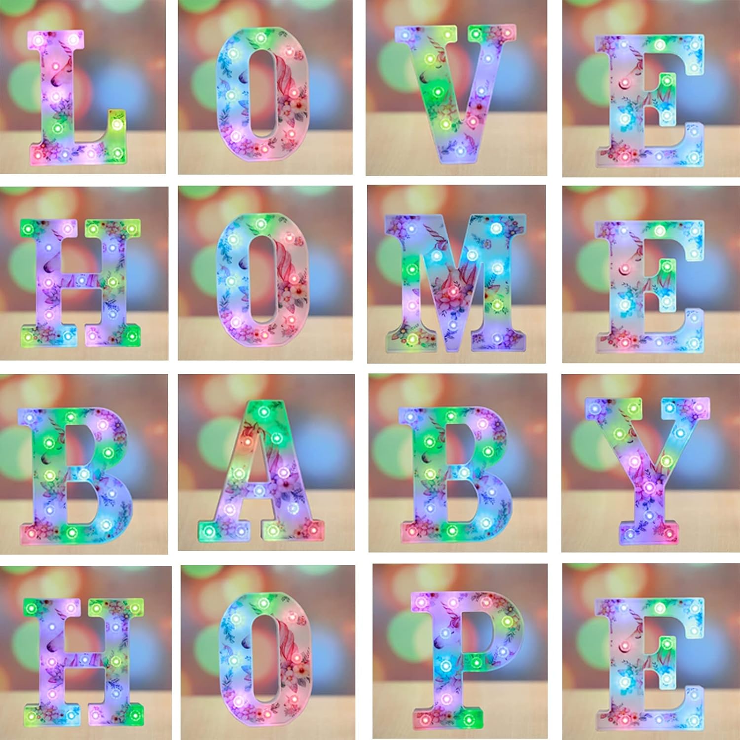 Unicorn LED Letter Light I Color Changing