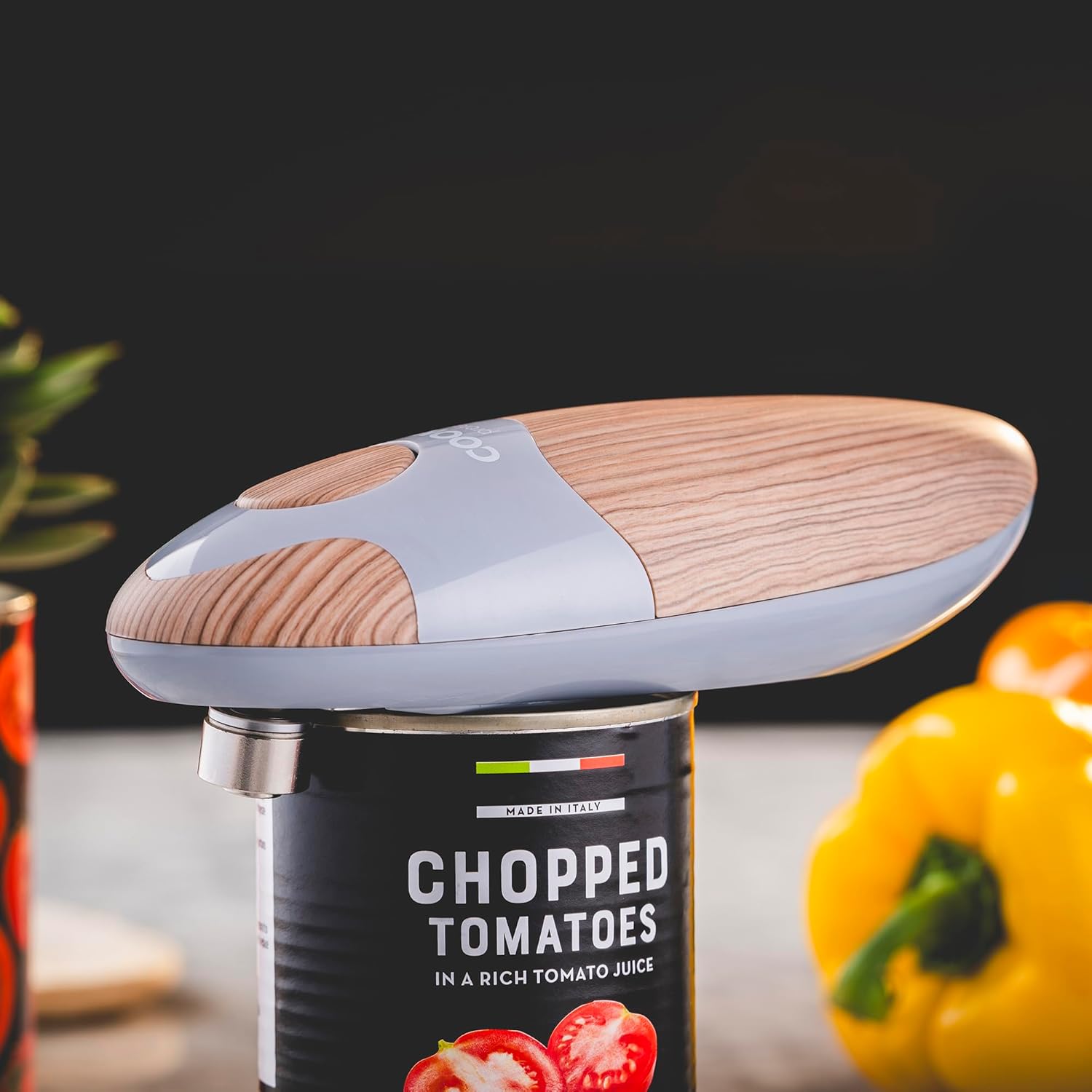 Cooks Professional Electric Can Opener – Nordic Grey, Cordless One-Touch
