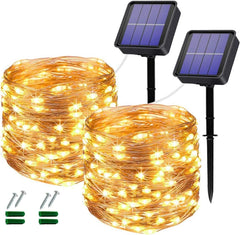 2 Pack Solar Garden Lights – 40ft, 240 LEDs Colorful Fairy String Lights with 8 Modes, Waterproof for Garden, Patio, Party, Wedding, and Christmas