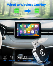 2025 Upgraded Wireless CarPlay Adapter – Plug & Play Converter for iPhone iOS 10+