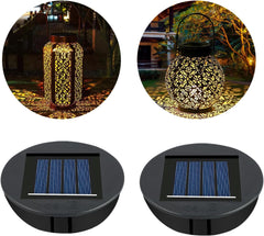 2-Pack Solar Light Replacement Tops, LED Solar Panel, Lantern Lid, for Outdoor Hanging Lanterns, DIY Table Lights, Garden Patio Decoration