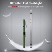Flat EDC Torch 600 Lumens USB-C Rechargeable COB Work Light Green
