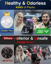 VANMASS 2025 Black Car Phone Holder with Upgraded Suction & Vent Clip