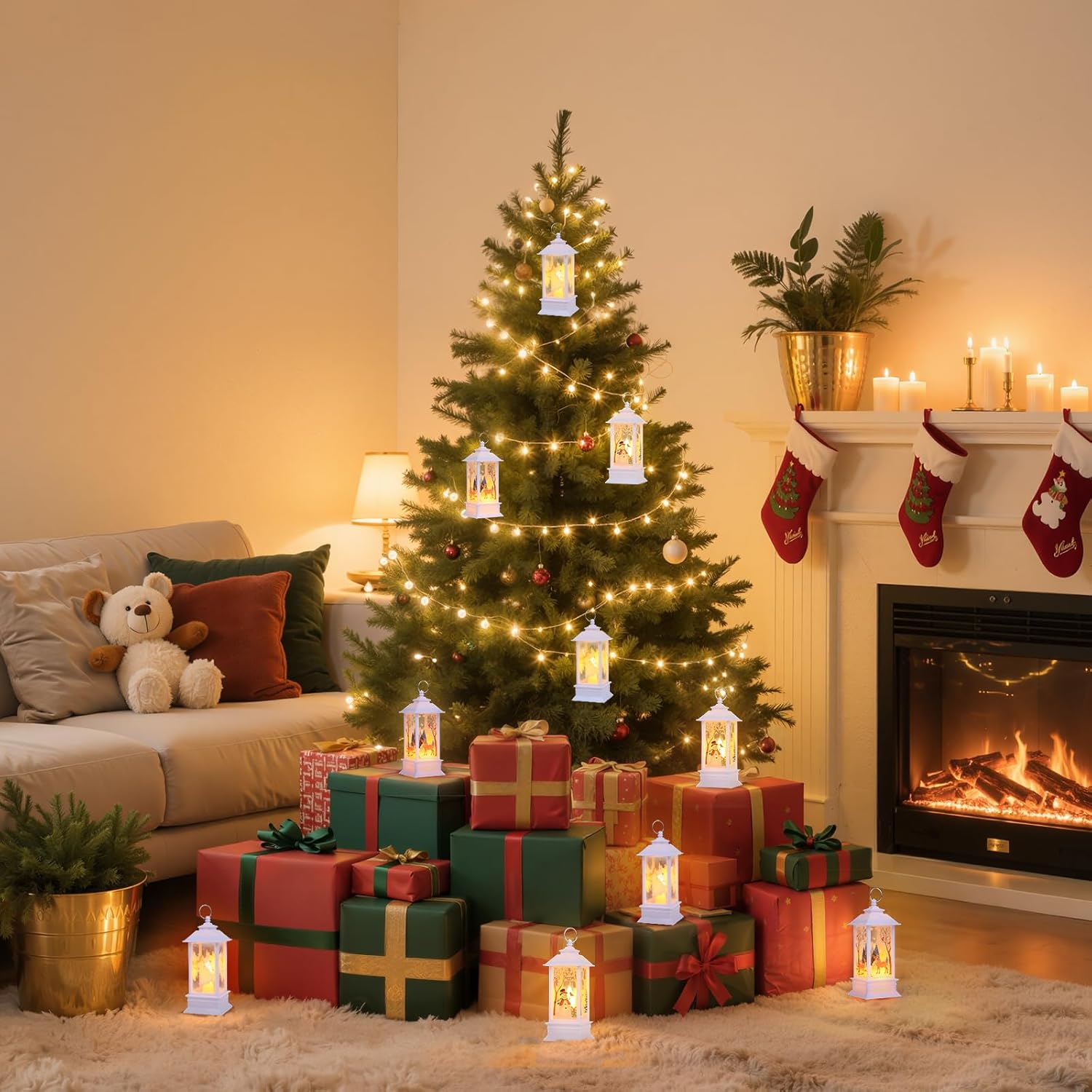 LED Christmas lanterns for home décor UK