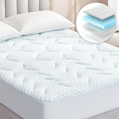 Small Double Memory Foam Mattress Topper – Gel Pad with Deep Pocket Cover, 3cm