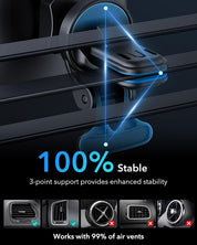MagSafe Car Mount Charger 15W Fast Charge with 36W Dual USB-A Adapter Black