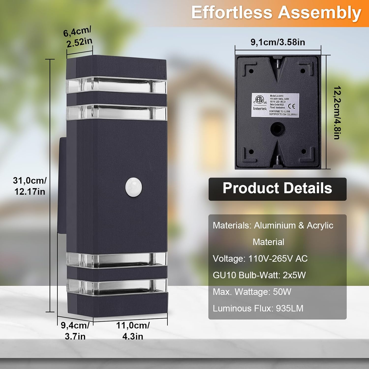 Motion Sensor Up and Down Outdoor lights