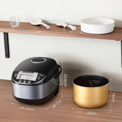 Midea 10 Cup Rice Cooker with Steamer 5L – Black