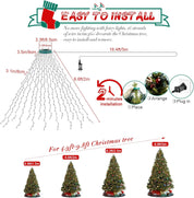 400 LED Christmas Fairy Lights – Warm White, Mains Powered, 8 Lighting Modes, IP44 Waterproof