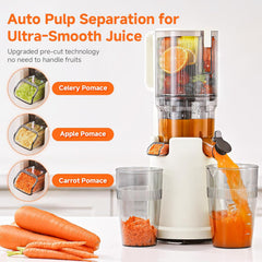 Cold Press Juicer Machine 135mm Feed Chute 200W Slow Juicer 1.5L