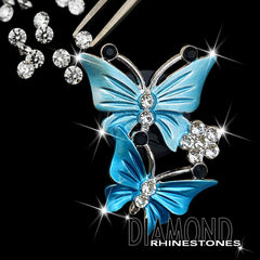 Dual Butterfly Car Vent Clip – Aromatherapy Air Freshener Perfume, Lake Blue