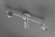 Modern ceiling light fixture on a gray background