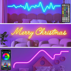 Music sync LED rope light gaming setup