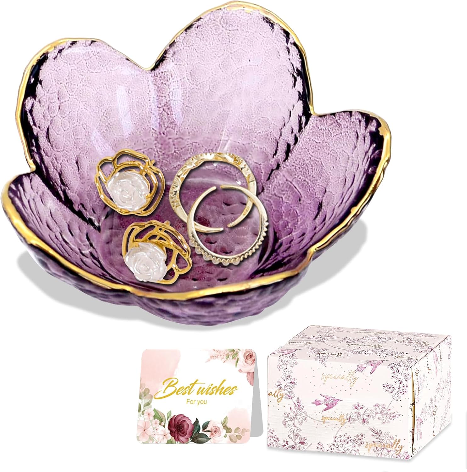 Trinket Dish for Women – Jewelry Tray, Ring Holder & Cute Room Décor Gift for Birthday or Housewarming