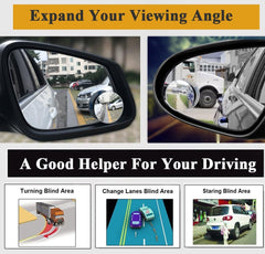 Blind Spot Mirrors for Cars – 360° Rotatable Waterproof Convex Rear View, 2 Pack