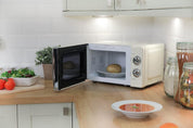 17L 700W Cream Solo Microwave with 5 Power Levels, Timer & Defrost