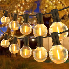 30M/100Ft IP45 Waterproof LED Festoon Lights Outdoor, Indoor Outdoor Globe String Lights