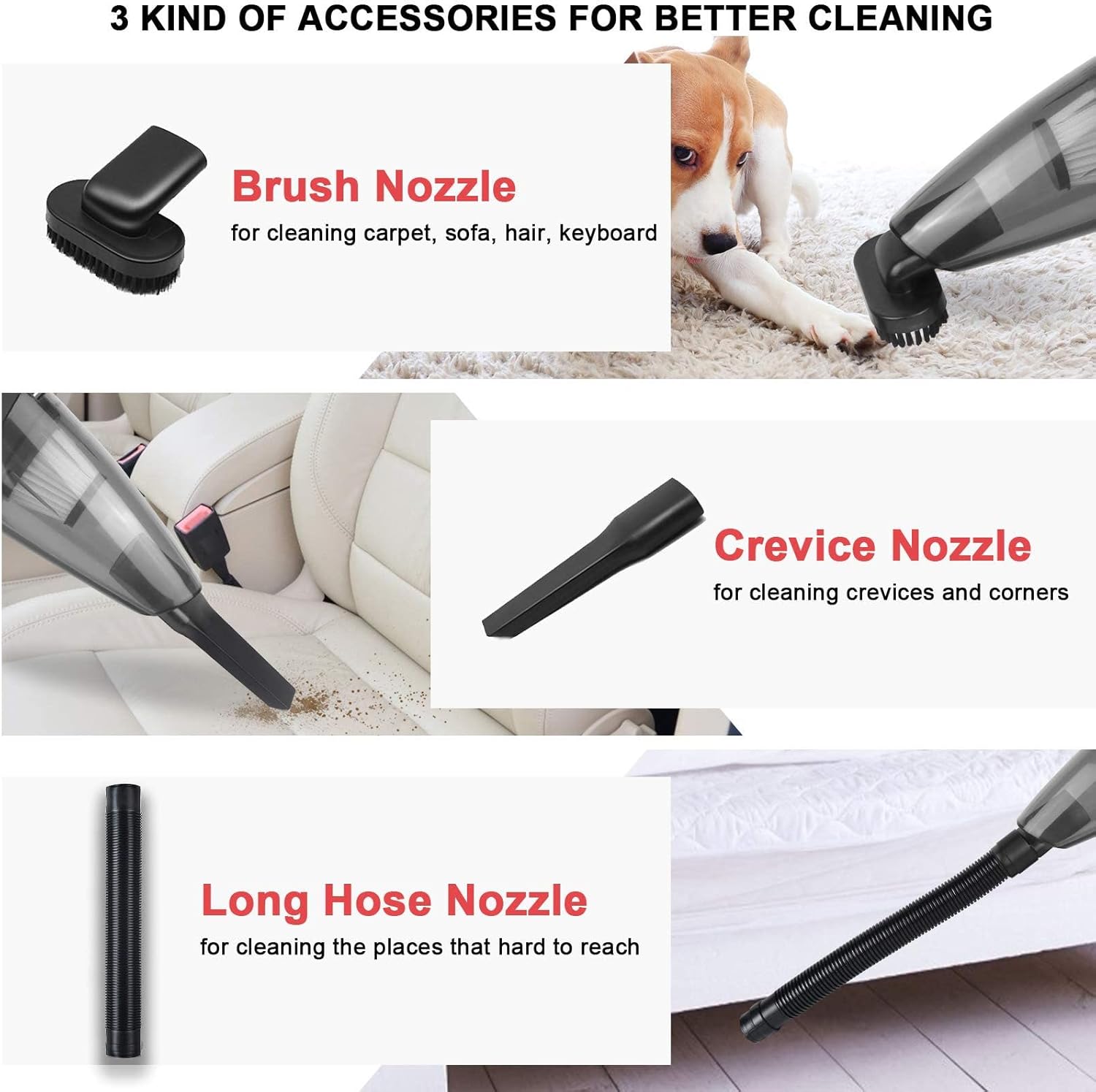 URAQT Handheld Lightweight Wet Dry Vacuum Cleaner Cordless, 120W