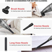 URAQT Handheld Lightweight Wet Dry Vacuum Cleaner Cordless, 120W
