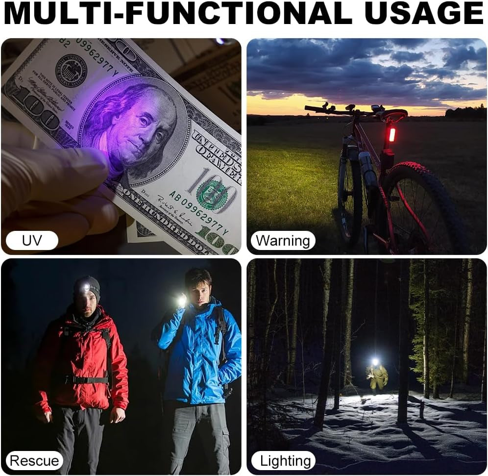 flintronic Small Torch, USB C Rechargeable Mini EDC Torch, COB Work Light with Buckle Clip and Magnetic Base, Super Bright Flashlight for Outdoors Camping, Hiking, Emergency, Workshop, Repair [Energy Class A+++]
