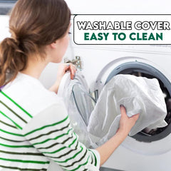 Extra Large Foam Wedge Cushion – Bed & Leg Rest Pillow with Washable Cover, 20