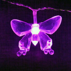 Battery Powered Butterfly LED Fairy Lights 40LEDs 4M (Pink)