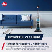 Hoover Breeze EVO Bagless Upright Vacuum Cleaner – Black & Turquoise