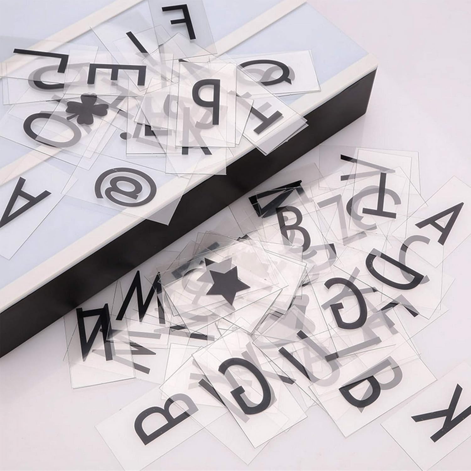 271 pcs Letters Numbers Symbols Emojis for A4 Cinema Light Box