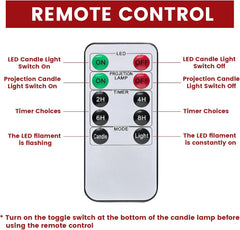 Flameless LED Candle Lights with Romantic Heart Projection, Remote Control & Timer for Valentine’s Day Décor and Special Occasions