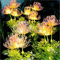 Solar Lights Outdoor Garden, 4 Pack Upgraded 3-Flower Solar Lights, IP65 Waterproof Decorative Ornaments for Yard, Lawn, Patio, Porch, Flowerbed, Pathway, Cemetery