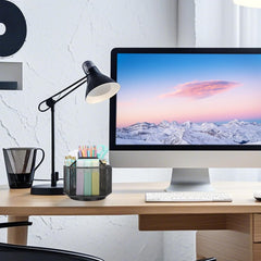 360° Rotating Mesh Desk Organizer Caddy – Multifunctional Pencil Holder, Black