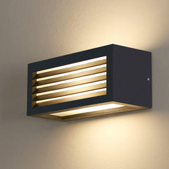 Outdoor Wall Light - Modern Aluminum Up & Down Exterior Wall Sconce, IP54 Waterproof, Anthracite Grey