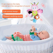 Funsland Pram Toys 0–12M, Clip-On Stroller Car Seat Rattle, Baby Sensory Plush