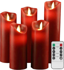 Set of 5 Real Wax Flameless Candles – 5.5