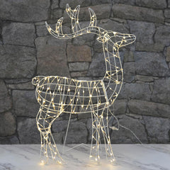 Silhouette Christmas Decoration Large Outdoor Static Lights White - Standing