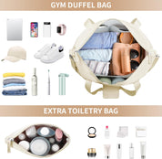Women’s Travel Gym Duffel Bag 45x36x20 – Cabin, Weekend & Hospital Bag with USB Port