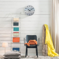 Frameless Wooden Wall Clock – Silent Quartz, Rustic Decorative for Home