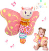Baby Musical Sensory Butterfly Toy – Plush Rattle, Crinkle, Teether & Hanging Ring (0–12M)