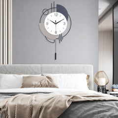 Large Metal Wall Clock, 13x21.65