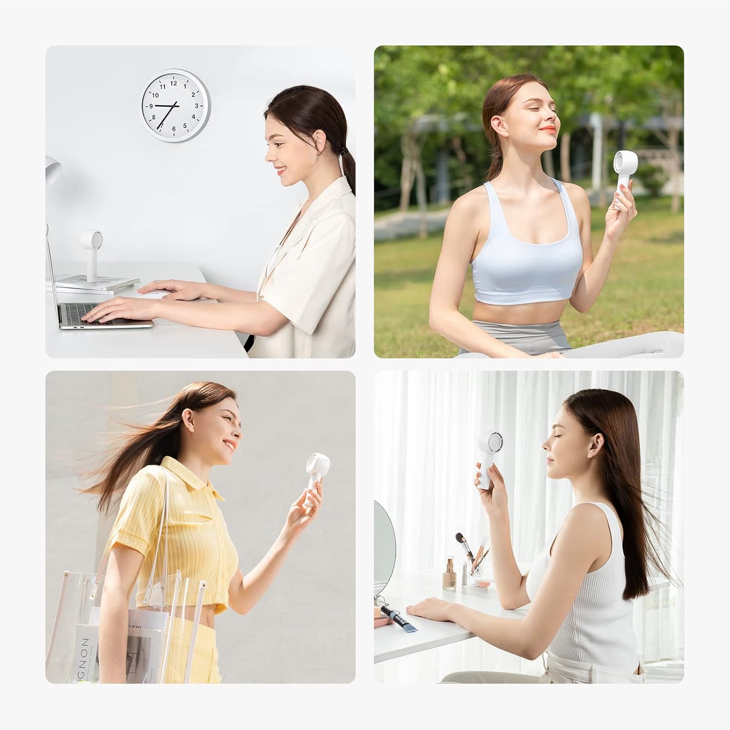 Mini Portable Handheld Fan – Bladeless, 5 Speeds, USB Rechargeable
