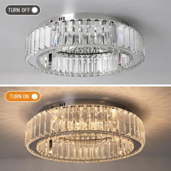 Crystal LED Ceiling Light Modern Flush Mount Chandelier Lamp