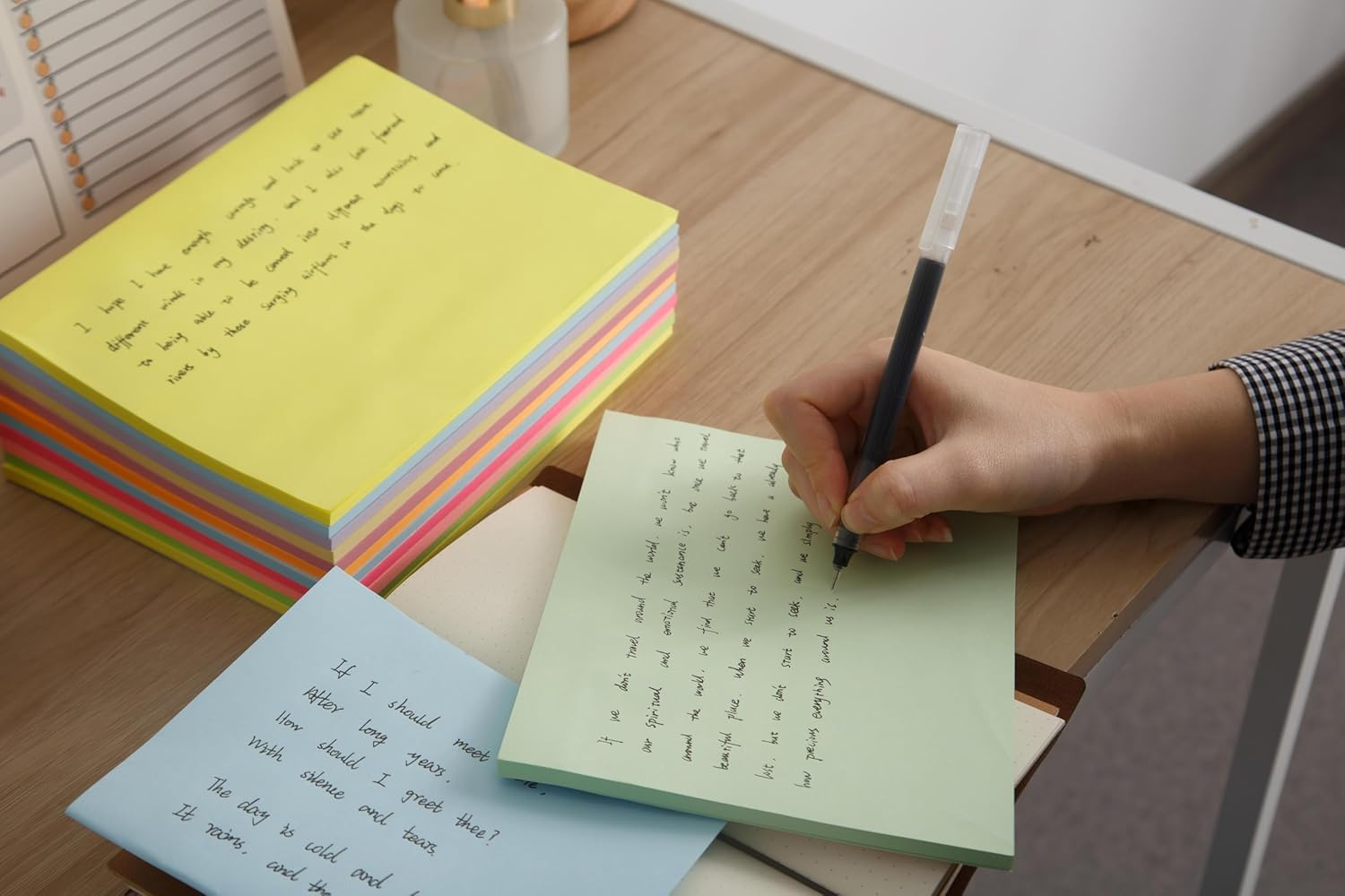 6-Pack Extra-Large Lined Sticky Notes, A5 Giant Pads, 30 Sheets Each, 6 Colors