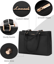 15.6" Waterproof Leather Tote Handbag – Professional Briefcase & Large Shopper Bag