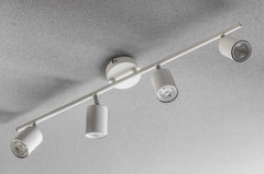Track lighting fixture on a ceiling