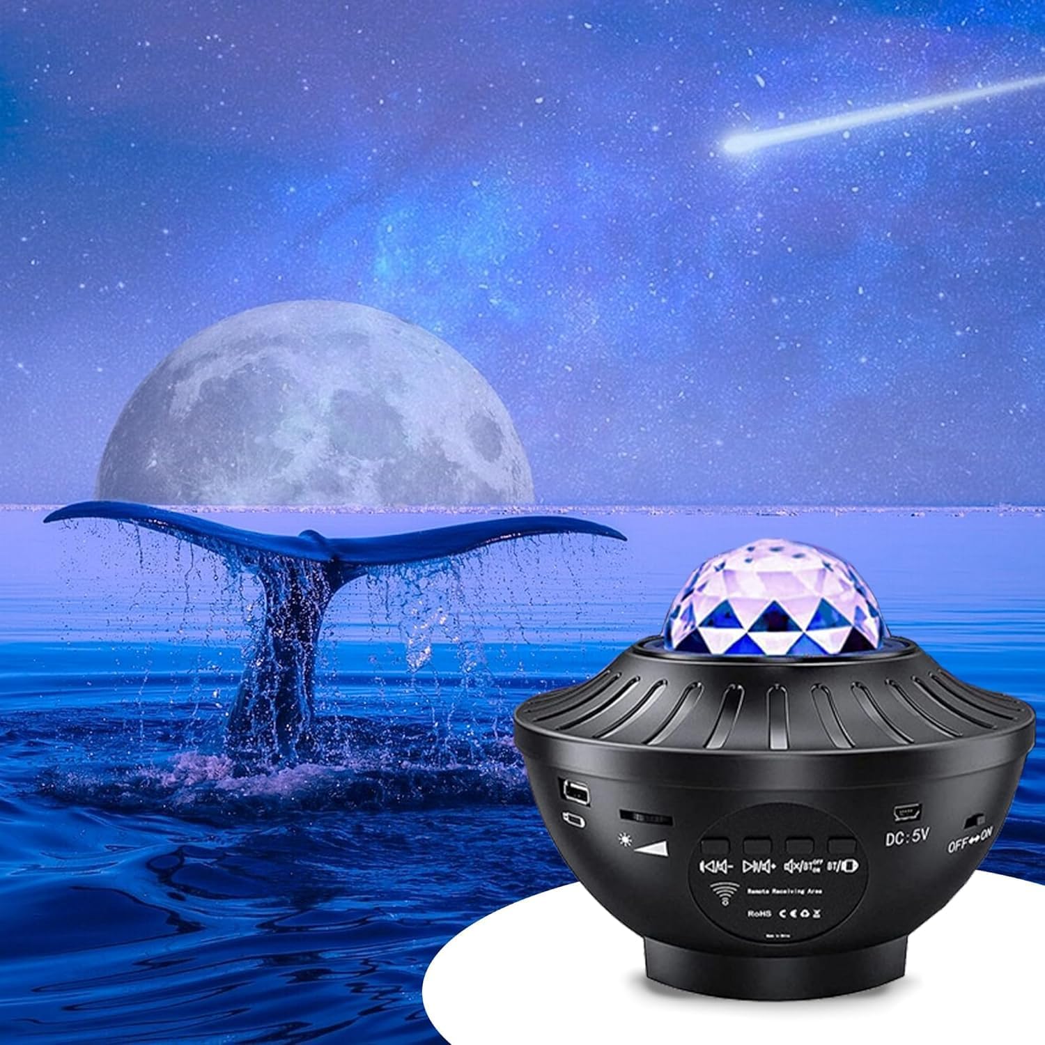 Fanser Star & Galaxy Projector - Ocean Wave Night Light with Remote, Adjustable Speed & Brightness, Timer, for Kids & Adults